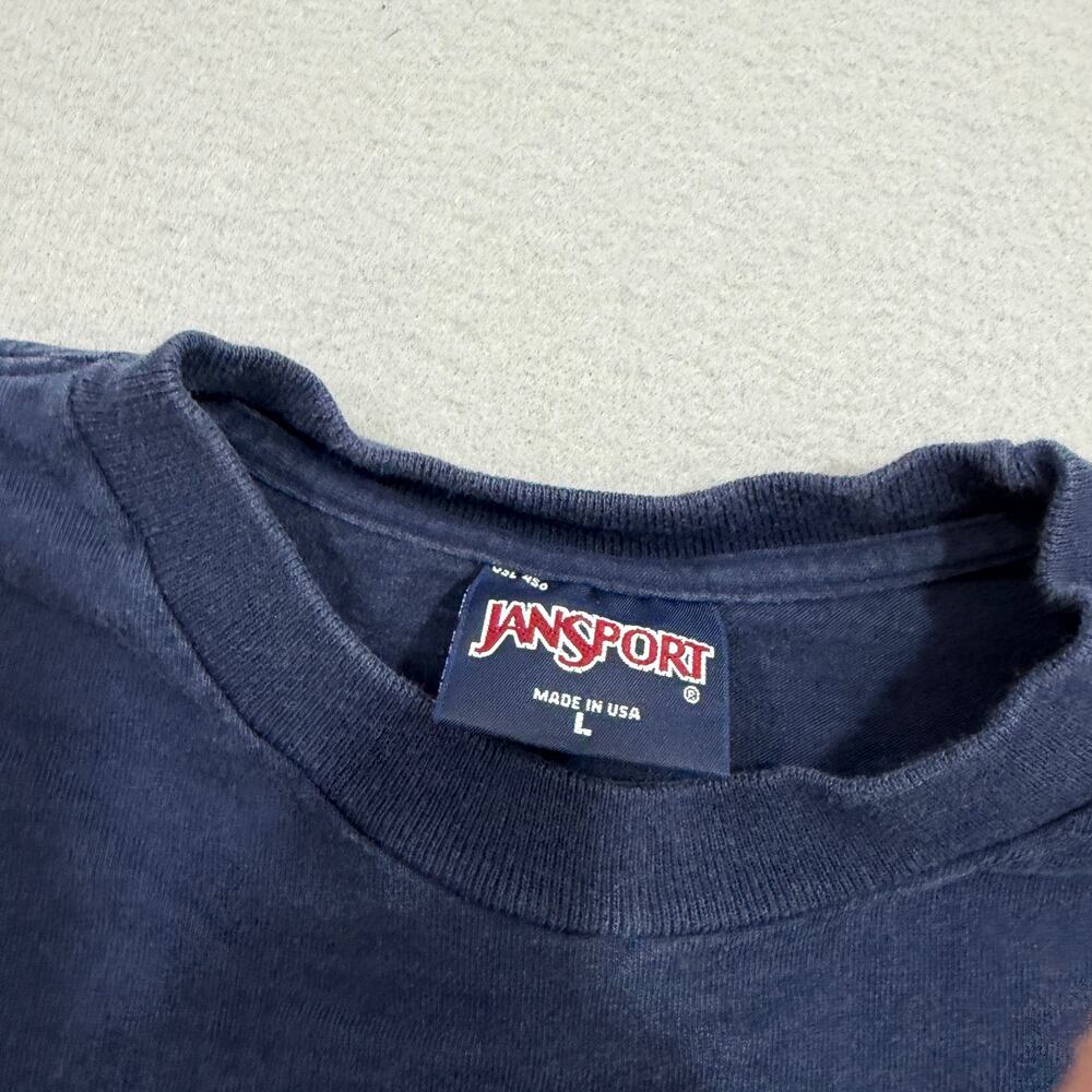 Vintage University of Michigan Wolverines Long Sleeve Shirt Men's Large Blue 90s - Picture 6 of 10